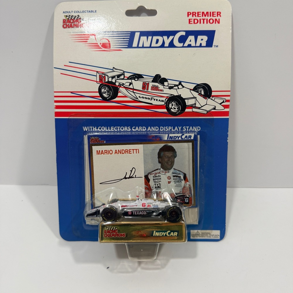 Racing Champions IndyCar Mario Andretti 1:64 White New Premier Edition Texaco #6